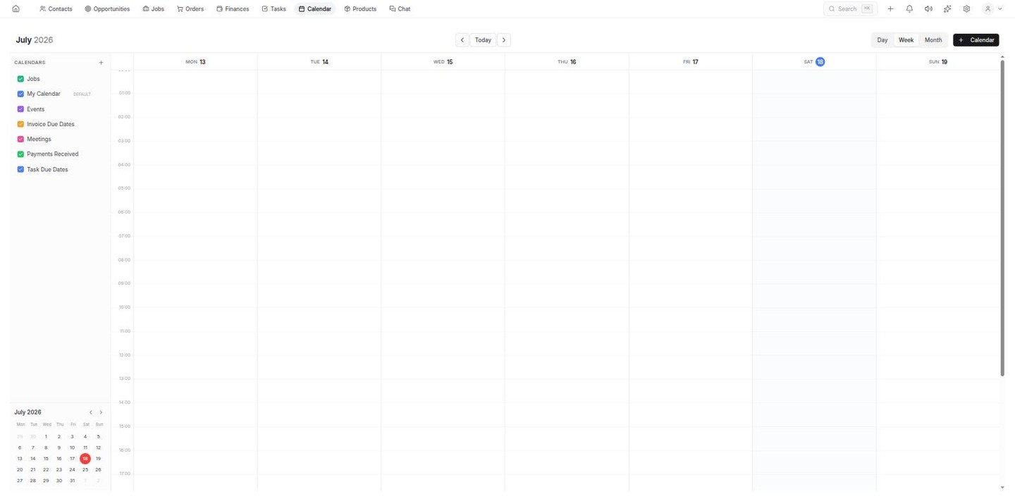 Jobs, meetings, invoice due dates and payments — all on one shared calendar