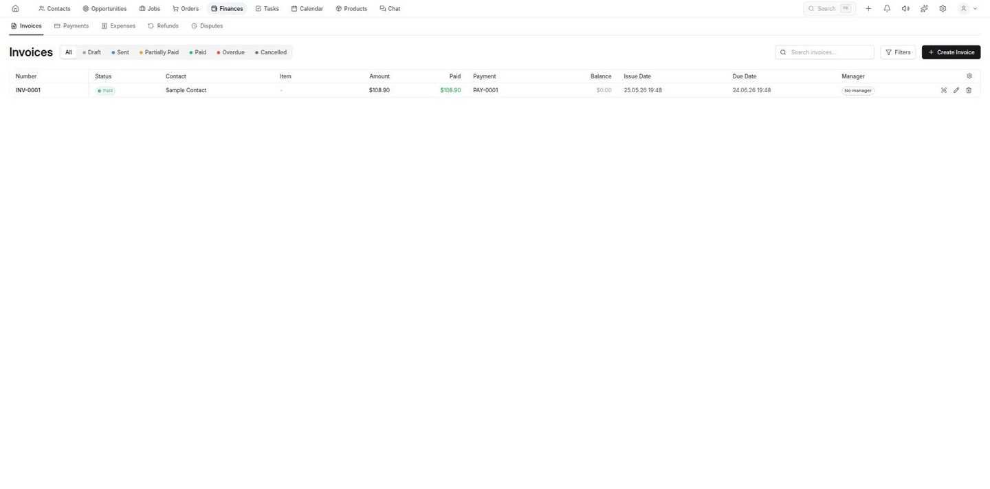 Create invoices, track what’s paid and overdue, and get paid faster