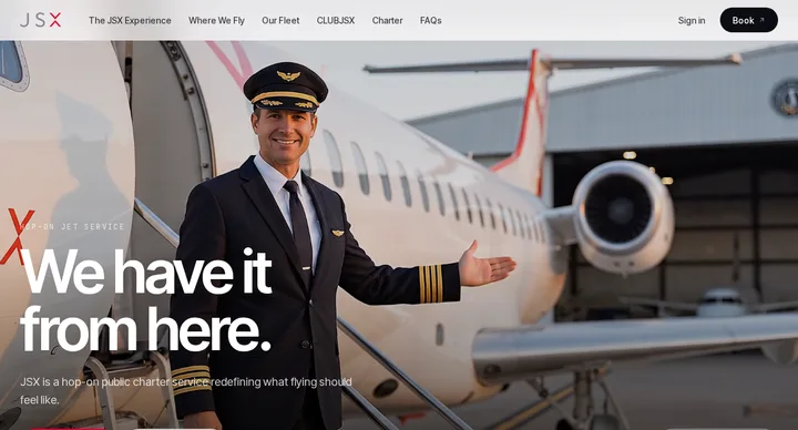 The same airline, stripped back: the minimal direction the client saw side by side with the one above