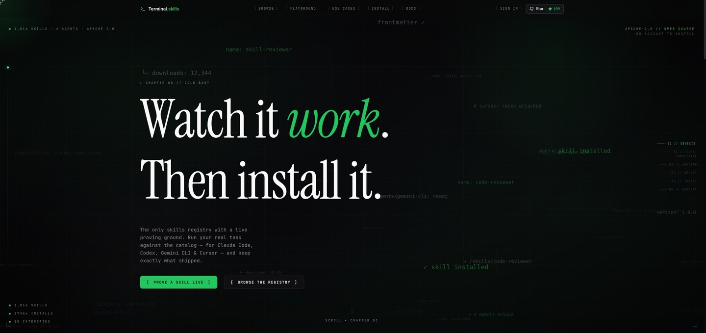 Terminal Skills preview